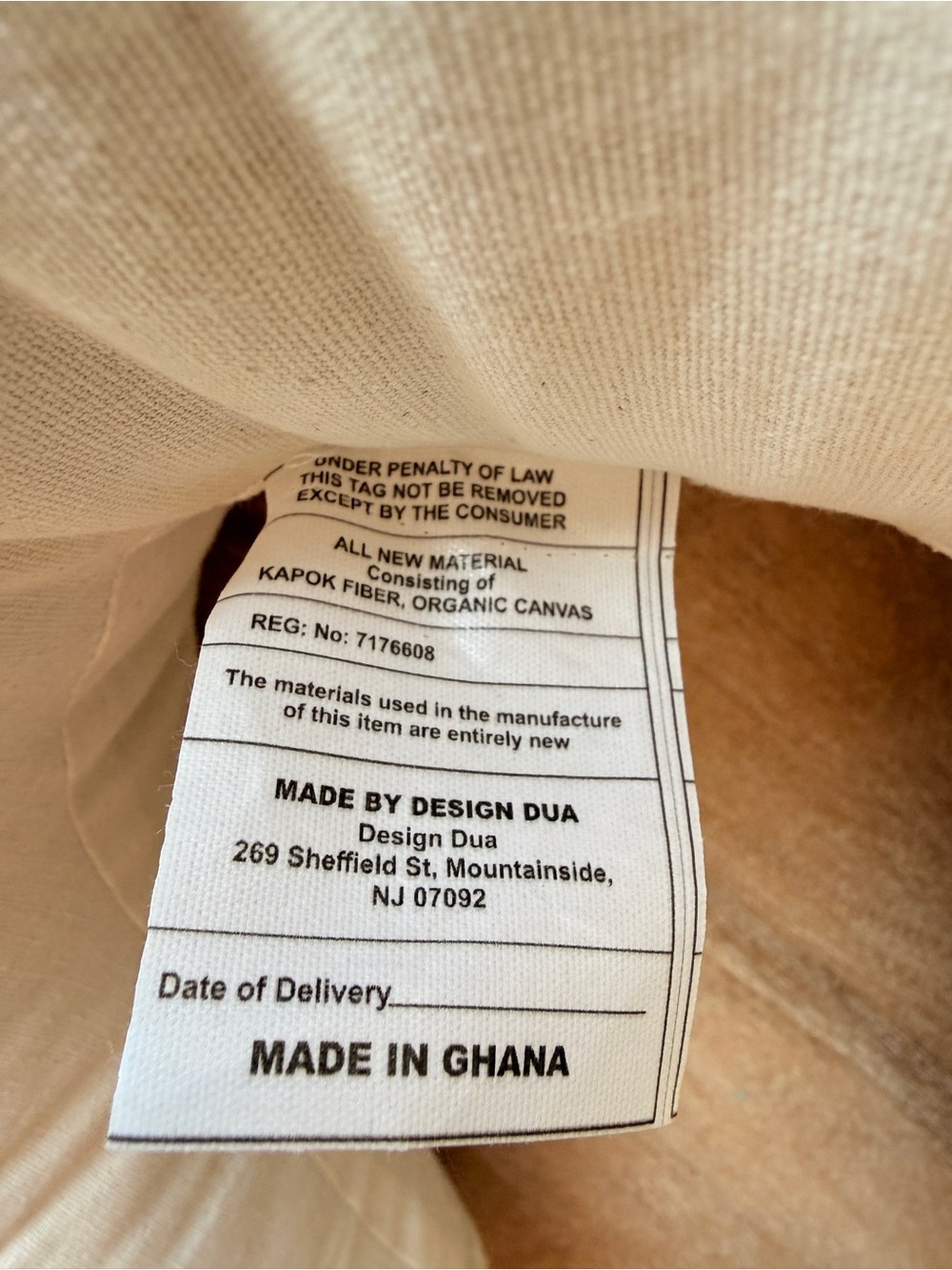 Design Dua Organic Canvas Nursing & Infant Support Pillow w/ Cotton Ivory Cover - Picture 5 of 6